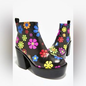 Delia’s by Dolls Kill Flower Power Platform Boots